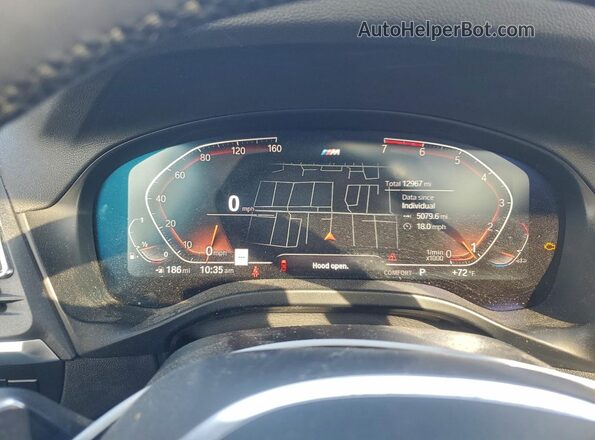 5UX33DT07P9T01831 2023 BMW X4 Gray Vista del cuadro de instrumentos