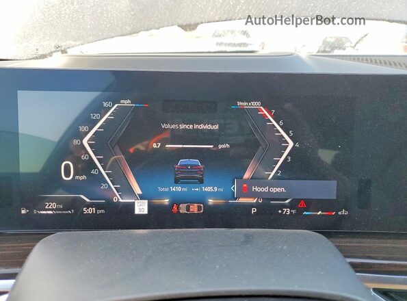 5UX33EX0XT9252926 2026 BMW X6 Black Вид щитка приладів
