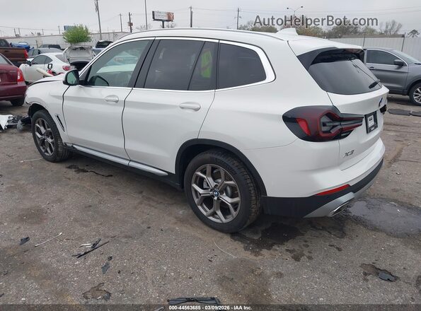5UX43DP02N9N06274 2022 BMW X3 White Trasero izquierdo