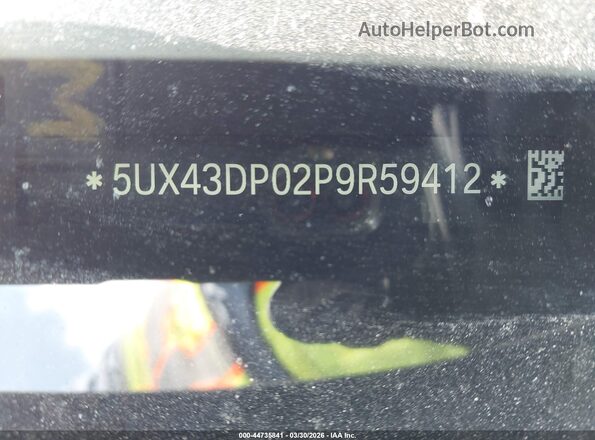 5UX43DP02P9R59412 2023 BMW X3 Black 