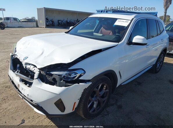 5UX43DP03N9L00123 2022 BMW X3 White Передня ліва чверть