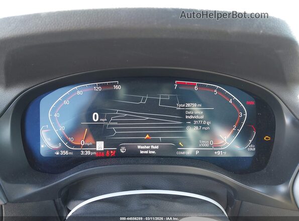 5UX43DP03N9L00123 2022 BMW X3 White Вид задніх сидінь