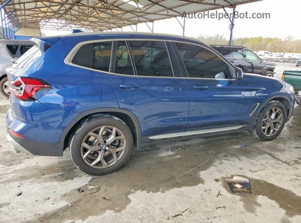 5UX43DP04N9N06258 2022 BMW X3 Blue Trasero derecho