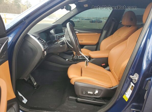 5UX43DP05N9L58265 2022 BMW X3 Blue წინა სალონის ხედი