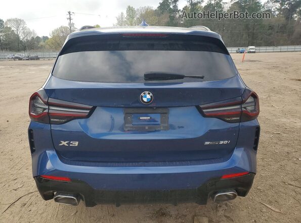 5UX43DP05N9L58265 2022 BMW X3 Blue უკანა ხედი