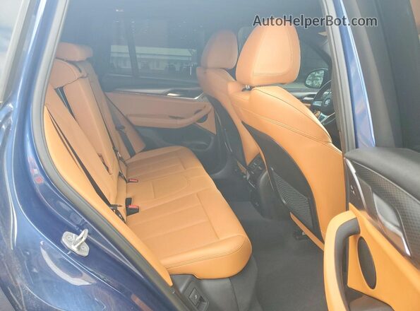 5UX43DP05N9L58265 2022 BMW X3 Blue უკანა სავარძლების ხედი