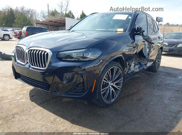 5UX43DP07N9M62823 2022 BMW X3 Blue Передня ліва чверть