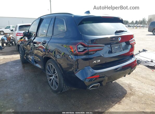 5UX43DP07N9M62823 2022 BMW X3 Blue Задня ліва чверть