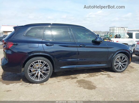 5UX43DP07N9M62823 2022 BMW X3 Blue Вид задньої частини салону