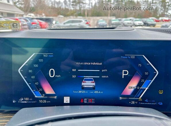 5UX43EU00S9Y02982 2025 BMW X5 White Instrument cluster view
