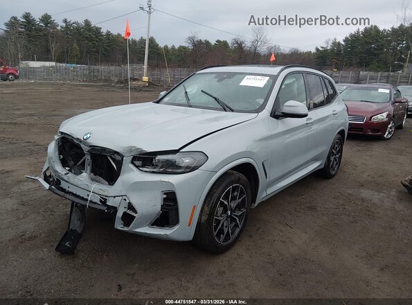 5UX53DP06N9J07596 2022 BMW X3 Серый Передняя левая четверть