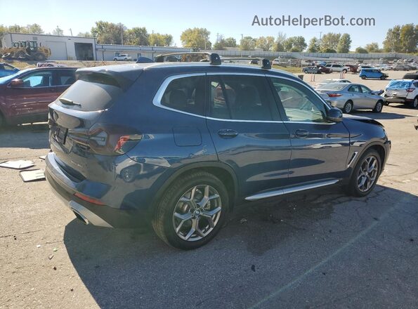 5UX53DP07N9J66687 2022 BMW X3 Blue უკანა მარჯვენა