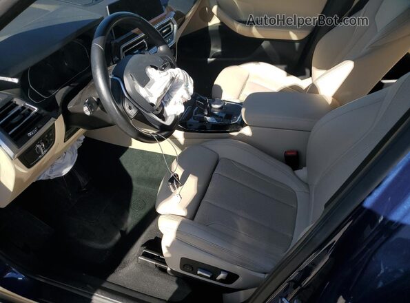 5UX53DP07N9J66687 2022 BMW X3 Blue წინა სალონის ხედი