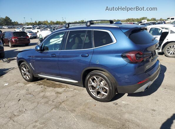 5UX53DP07N9J66687 2022 BMW X3 Blue უკანა მარცხენა