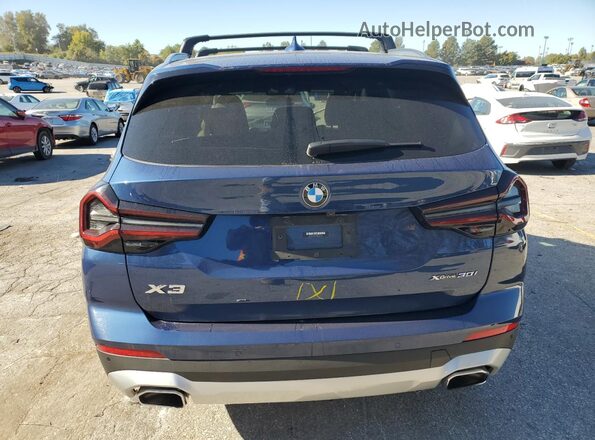 5UX53DP07N9J66687 2022 BMW X3 Blue უკანა ხედი