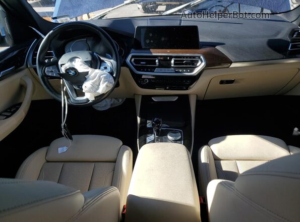 5UX53DP07N9J66687 2022 BMW X3 Blue წინა პანელის ხედი
