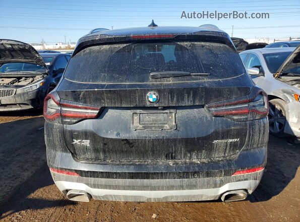 5UX53DP07R9V73897 2024 BMW X3 Black Вид ззаду