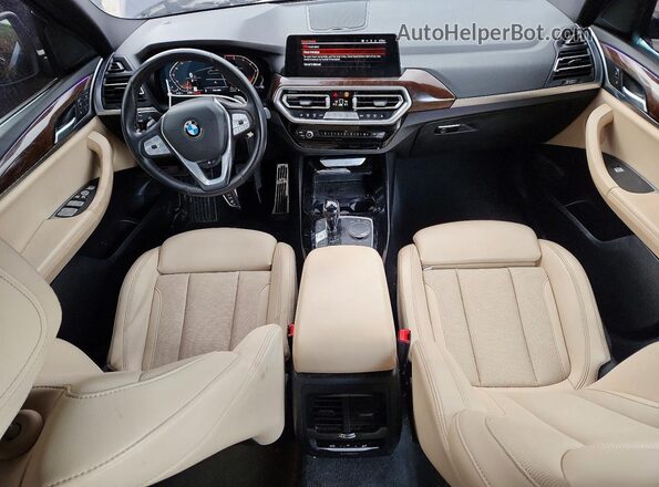5UX53DP08P9R38911 2023 BMW X3 Black წინა პანელის ხედი