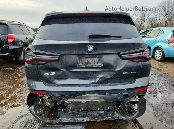 5UX53DP08P9R38911 2023 BMW X3 Black უკანა ხედი