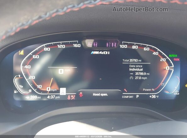 5UX83DP05P9T22516 2023 BMW X3 Light Blue Widok tylnych siedzeń