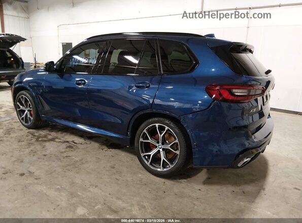 5UXCR4C07N9K29332 2022 BMW X5 Blue Trasero izquierdo