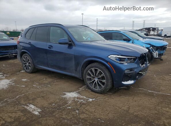 5UXCR6C01M9F17201 2021 BMW X5 Blue Передня права чверть