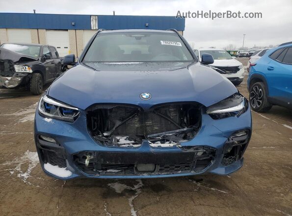 5UXCR6C01M9F17201 2021 BMW X5 Blue Вид спереду