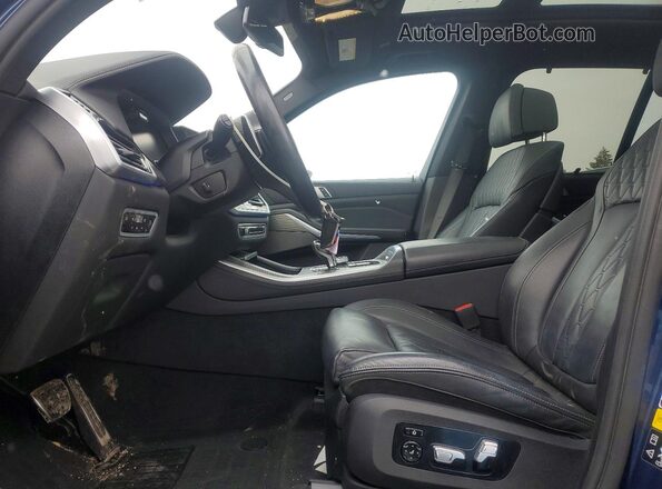 5UXCR6C01M9F17201 2021 BMW X5 Blue Вид салону спереду