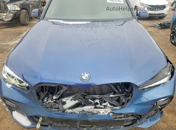 5UXCR6C01M9F17201 2021 BMW X5 Blue Вид підкапотного простору