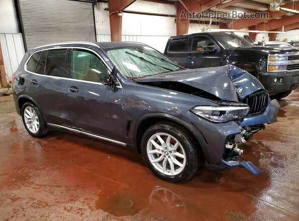 5UXCR6C02M9F49168 2021 BMW X5 Blue Передня права чверть