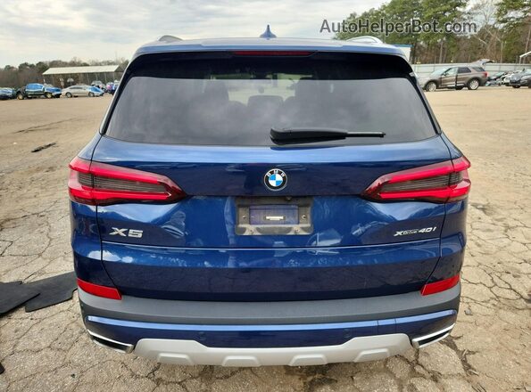 5UXCR6C04N9K69993 2022 BMW X5 Blue Widok z tyłu