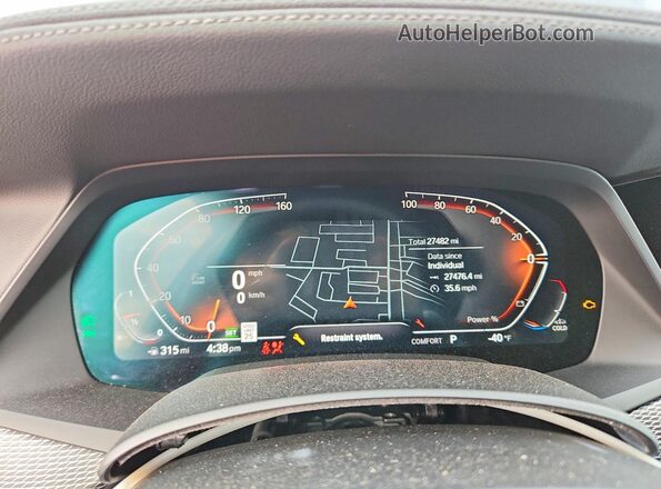 5UXCR6C0XM9D80260 2021 BMW X5 Gray Vista del cuadro de instrumentos
