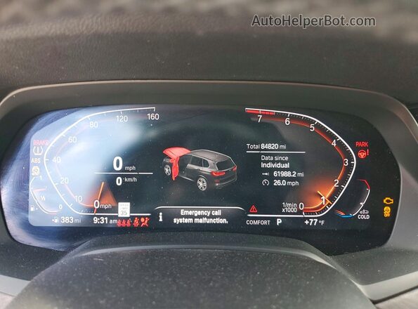 5UXCR6C56KLL51654 2019 BMW X5 Blue 