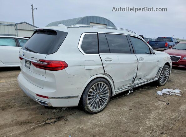 5UXCW2C07M9G15795 2021 BMW X7 White Հետևի աջ