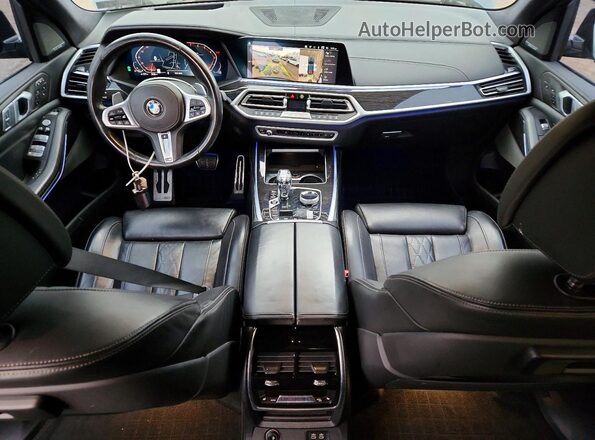 5UXCW2C50KL087395 2019 BMW X7 Blue Առջևի վահանակի տեսք