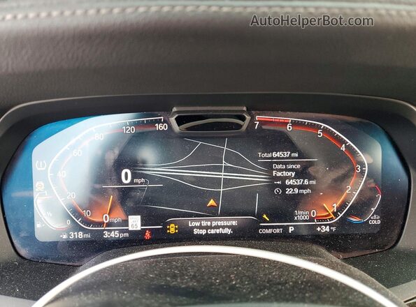 5UXCX4C53KLS38304 2019 BMW X7 Gray ხელსაწყოთა პანელის ხედი