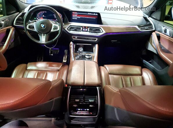5UXCY6C06L9C37565 2020 BMW X6 Blue Вид панелі приладів