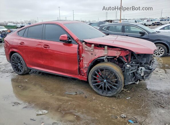 5UXCY6C0XN9L66098 2022 BMW X6 Red Delantero derecho