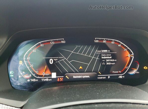 5UXCY6C0XN9L66098 2022 BMW X6 Red Vista del cuadro de instrumentos