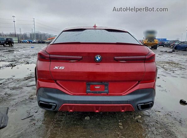 5UXCY6C0XN9L66098 2022 BMW X6 Red Vista trasera