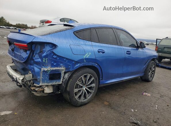 5UXCY8C00L9B21418 2020 BMW X6 Blue Tył prawy