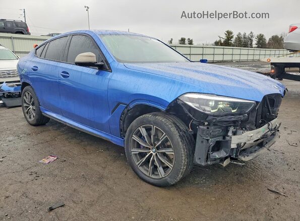 5UXCY8C00L9B21418 2020 BMW X6 Blue Przód prawy
