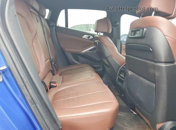 5UXCY8C00L9B21418 2020 BMW X6 Blue Widok wnętrza z tyłu