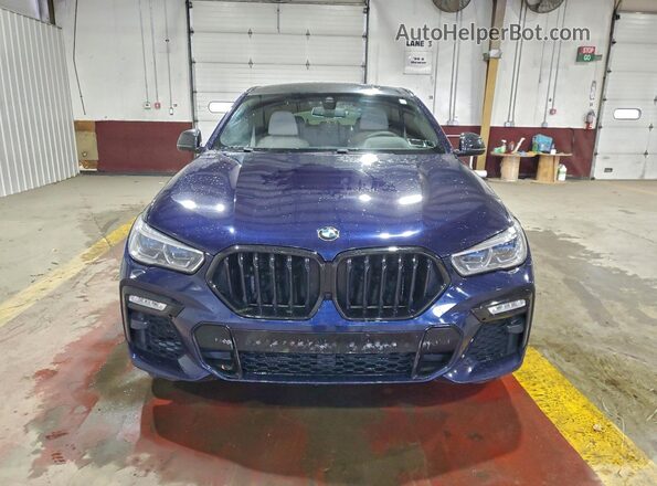 5UXCY8C02M9D91025 2021 BMW X6 Blue 