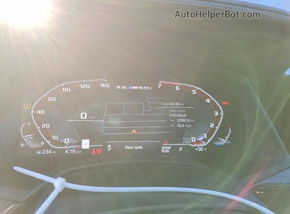 5UXCY8C06N9J43844 2022 BMW X6 Черный Вид щитка приборов