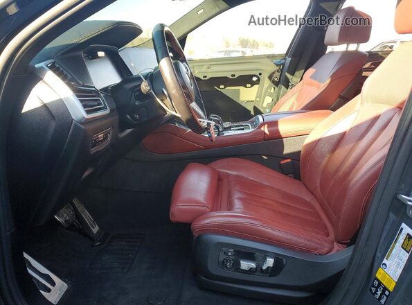 5UXCY8C07M9F89874 2021 BMW X6 Gray Widok wnętrza z przodu