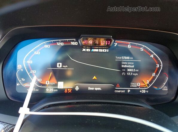 5UXCY8C07M9F89874 2021 BMW X6 Gray Widok zestawu wskaźników