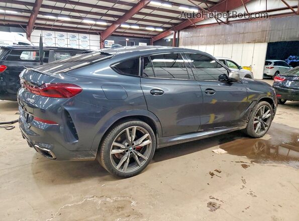 5UXCY8C0XN9M57643 2022 BMW X6 Blue Tył prawy
