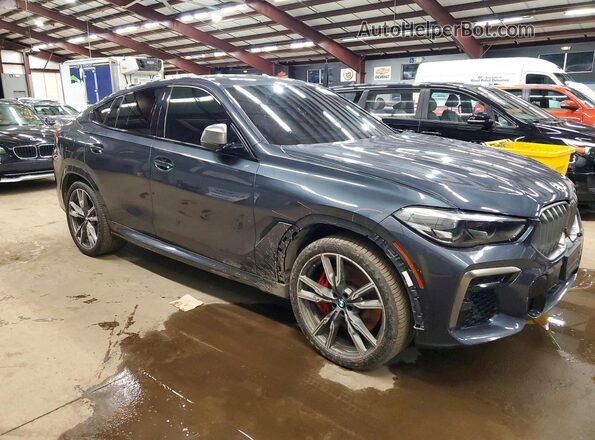 5UXCY8C0XN9M57643 2022 BMW X6 Blue Przód prawy