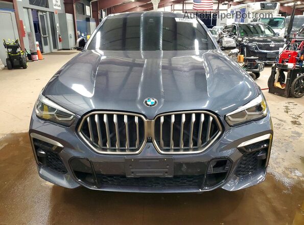 5UXCY8C0XN9M57643 2022 BMW X6 Blue Widok z przodu